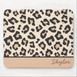Tapis De Souris Leopard Cheetah Poster de animal Personnalisé Nom<br><div class="desc">Voici un Poster de animal Cheetah Leopard Custom Cursive Name Mousepad !</div>