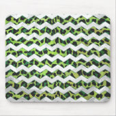 Tapis De Souris Leopard Chevron noir et vert (Devant)