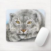 Tapis De Souris Léopard de neige Mousepad (Avec souris)