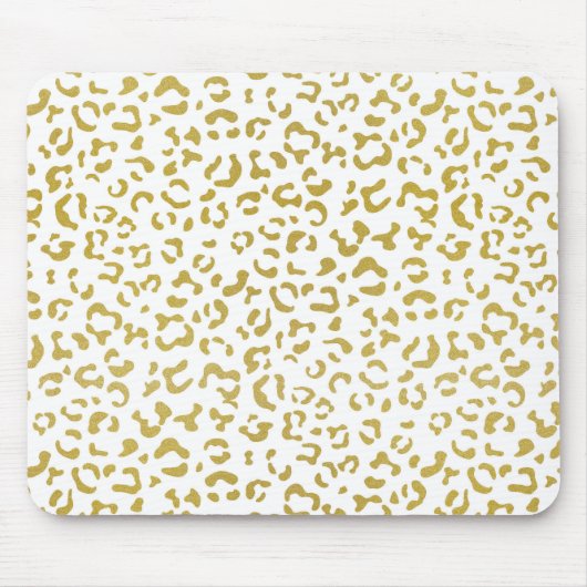Tapis De Souris Leopard d'or, Parties scintillant d'or, Empreinte (Devant)
