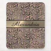 Tapis De Souris Léopard doré rose (Devant)