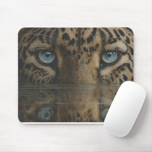 Tapis De Souris Leopard Eyes Above Water Artwork (Avec souris)