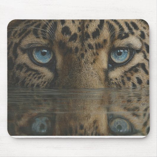 Tapis De Souris Leopard Eyes Above Water Artwork (Devant)
