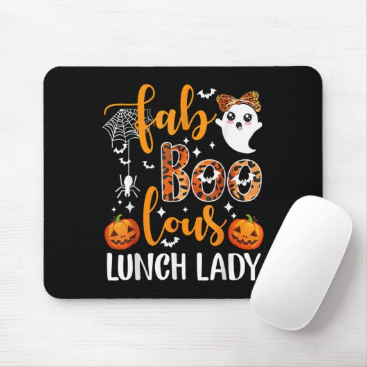 Tapis De Souris Leopard Fab Boo Lous Lunch Lady Matching Group Tee (Avec souris)