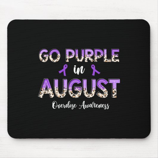 Tapis De Souris Leopard Go Purple en août (Devant)