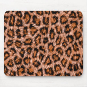 Tapis De Souris Leopard Jaguar Chat fourrure Brown Motif-24609