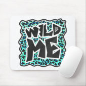 Tapis De Souris Léopard noir et Turquoise (Avec souris)