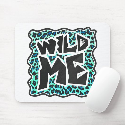 Tapis De Souris Léopard noir et Turquoise (Avec souris)