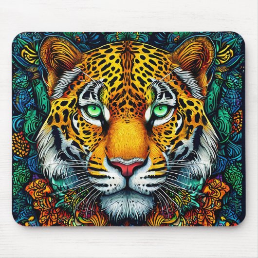 Tapis de souris léopard pour les amateurs de jeux (Devant)