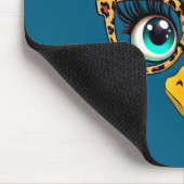 Tapis De Souris Leopard Print Thanksgiving Funny Turkey Face Gles  (Coin)