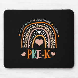 Tapis De Souris Leopard Rainbow Pre K Où Commence L'Aventure