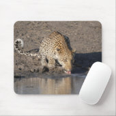TAPIS DE SOURIS LÉOPARD SE DÉSALTÈRE (Avec souris)