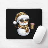 Tapis De Souris Leopard Snowman With Sungles Funny Christmas Women (Avec souris)