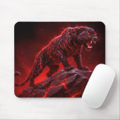 Tapis De Souris Léopard Tacheté Avec Charges Électriques Rouges (Avec souris)