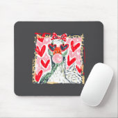 Tapis De Souris Leopard Valentine's Day Goose Cute Animal Couple M (Avec souris)