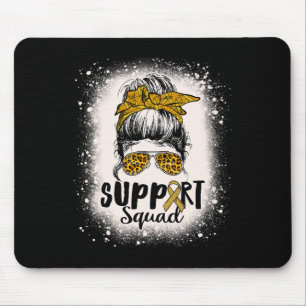 Tapis De Souris Leopard Women Messy Bun RSD et CRPS Awareness Ble