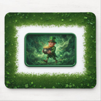 Tapis De Souris Leprechaun Carrying Pot Of Gold