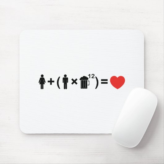 Tapis De Souris L'équation d'amour pour les hommes (Avec souris)