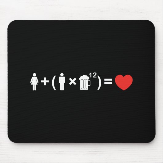 Tapis De Souris L'équation d'amour pour les hommes (Devant)
