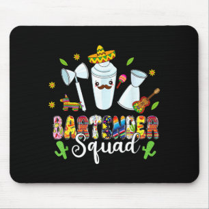 Tapis De Souris L'équipe de barman laisse la fiesta Cinco De Mayo