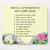 Tapis De Souris Les 10 commandements de maman Souris (Devant)