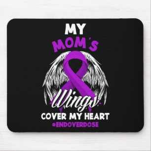 Tapis De Souris Les ailes de ma mère couvrent Mon coeur en fin de 