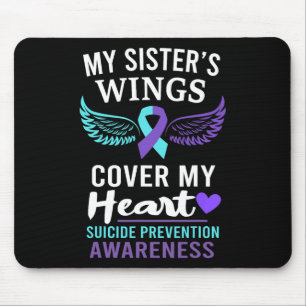 Tapis De Souris Les ailes de ma soeur couvrent la sensibilisation