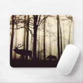 Tapis De Souris Les animaux forestiers dans un brouillard (Avec souris)