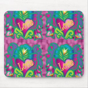 Tapis De Souris les années 70 amour floral