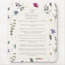 Les Béatitudes Matthieu 5:3–12 Écriture florale