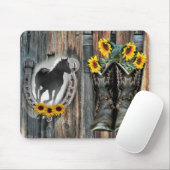 Tapis De Souris Les bottes du cow-boy du Galloping Horse (Avec souris)