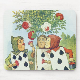 Tapis De Souris Les cartes de jeu peignant le rosier