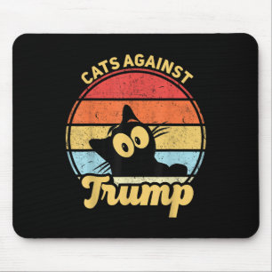 Tapis De Souris Les chats contre Trump et les élections anti-Trump