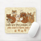 Tapis De Souris Les chats sont comme des chips Grunge Version (Avec souris)