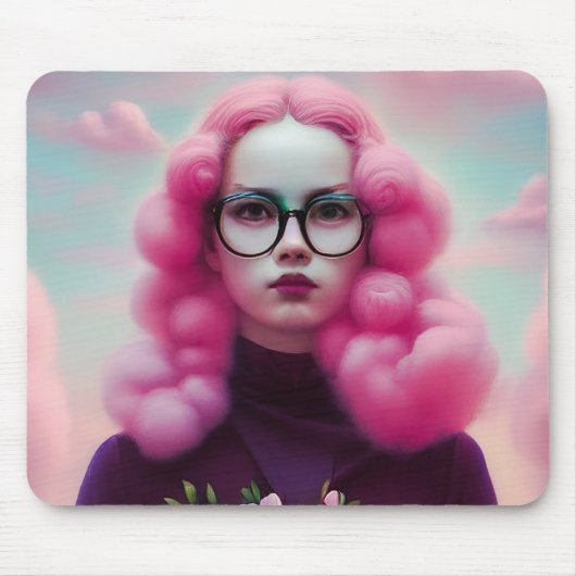 Tapis De Souris Les cheveux roses (Devant)