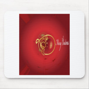Tapis De Souris Les cloches de Noël rouges Jingle ont un beau jour