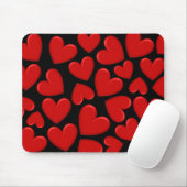 Tapis De Souris Les Coeurs des Puffy rouges (Avec souris)