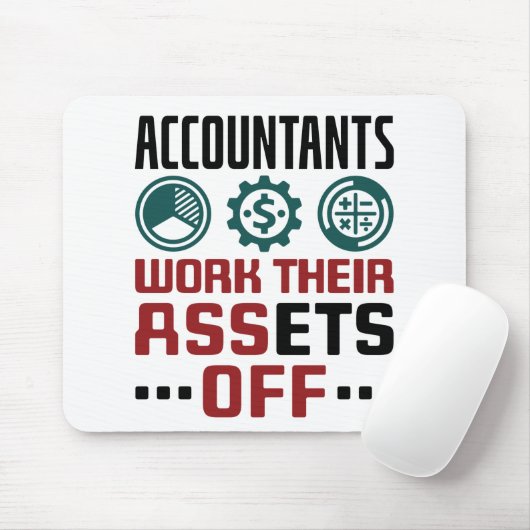 Tapis De Souris Les Comptables Travaillent Leurs Actifs Sur La Com (Avec souris)