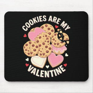 Tapis De Souris Les cookies sont mon Valentin Cœur de chips de cho