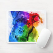 Tapis De Souris Les couleurs de l'amour sont un Pitbull (Avec souris)