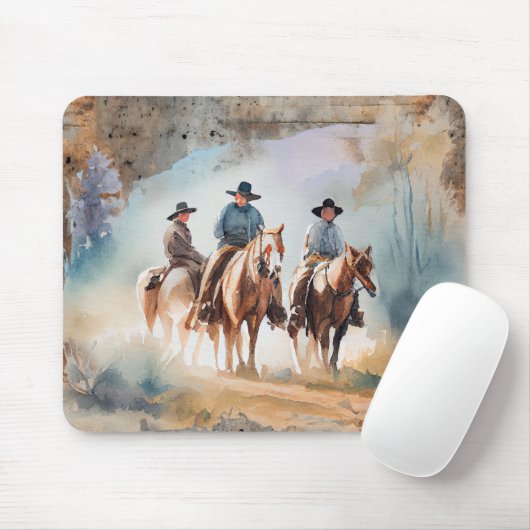 Tapis De Souris Les cowboys à cheval (Avec souris)