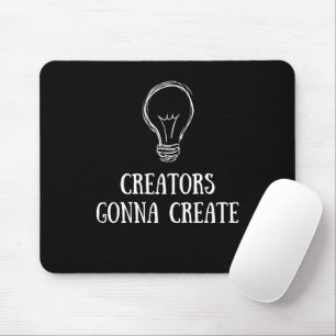 Tapis De Souris Les créateurs vont créer Makers d'artistes minimal
