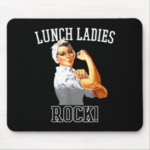 Tapis De Souris Les dames du déjeuner rock travailleuse de cafétér