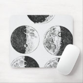 Tapis De Souris Les dessins de Galileo des phases de la lune (Avec souris)