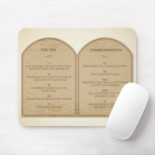 Tapis De Souris Les dix commandements (Avec souris)