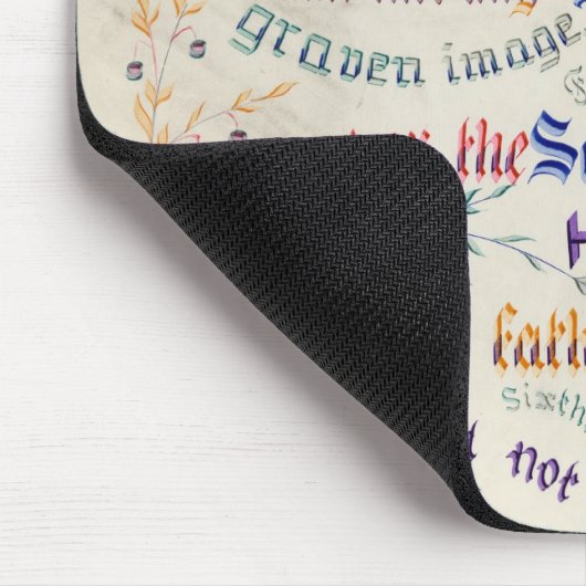 Tapis De Souris Les dix commandements mousepad (Coin)