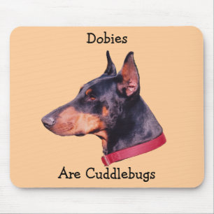 Tapis De Souris Les Dobies Sont Des Bébés Mignons Doberman Mousepa