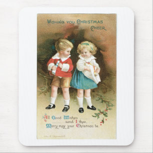 Tapis De Souris Les enfants à la fête de Noël