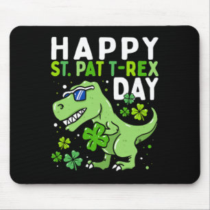 Tapis De Souris Les enfants heureux St Pat Trex Day Dino St Patric