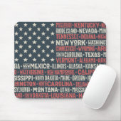 Tapis De Souris Les Etats-Unis d'Amérique |States et capitaux (Avec souris)